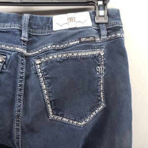 Miss Me Signature Skinny Jeans Womens 29x31‎ Dark Wash Low Rise Grunge Cross Y2K